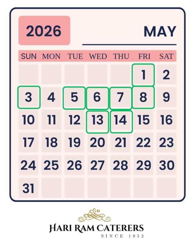 🌸Marriage Dates in May 2026 – Hindu Panchang